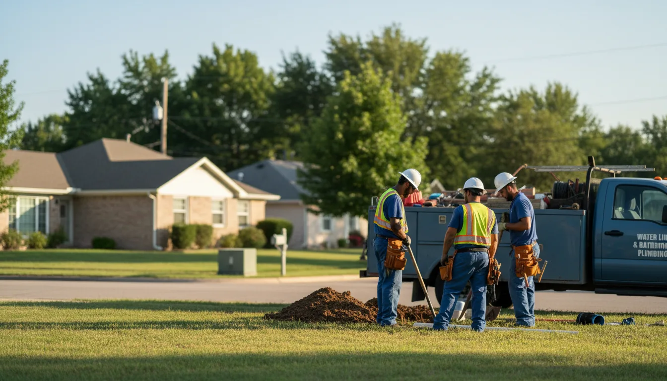 Residential water line and bathroom plumbing service in Lyons, OH